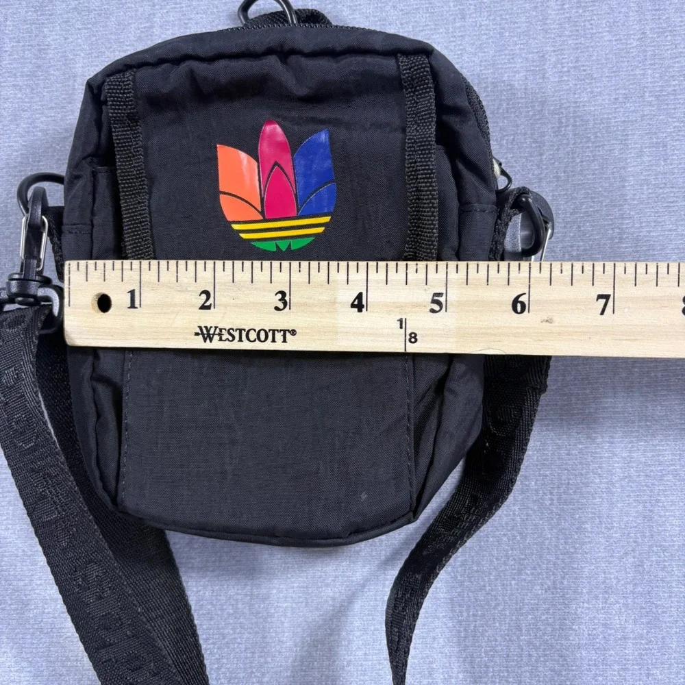 Adidas‎ Crossbody Bag Unisex OS Black Multicolor Trefoil Festival Pouch Sport
